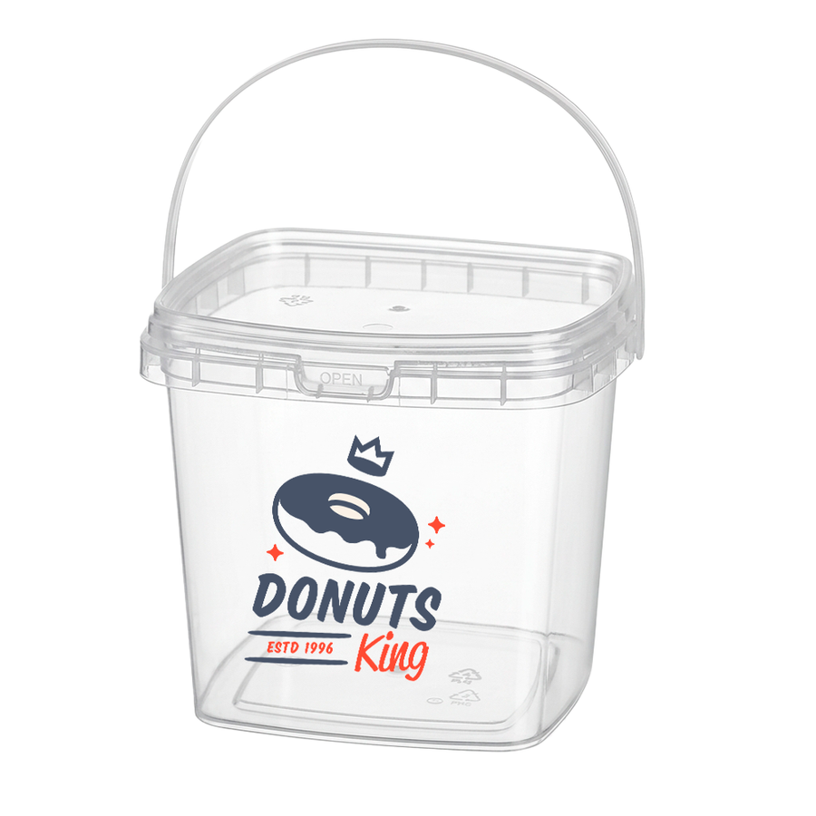 Square Transparent Drink Buckets - Custom Patch