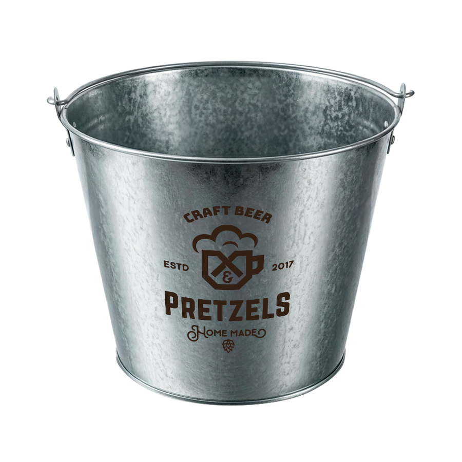 Tinplate Beer Buckets & Opener Combo - Custom Patch