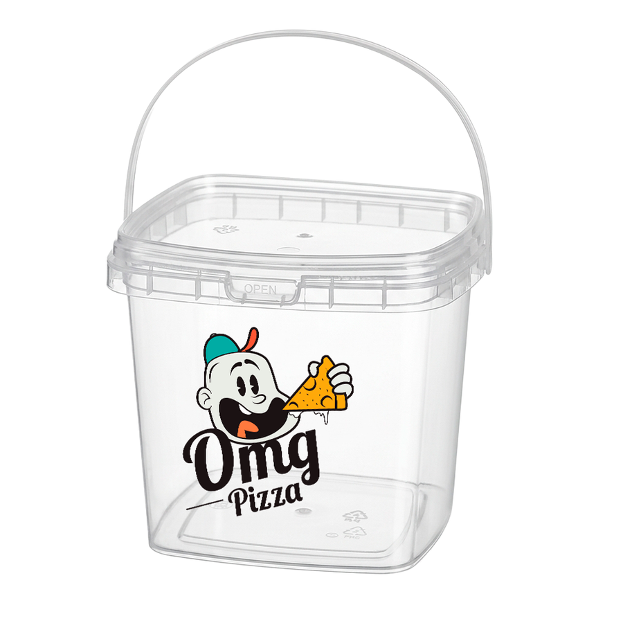 Square Transparent Drink Buckets - Custom Patch