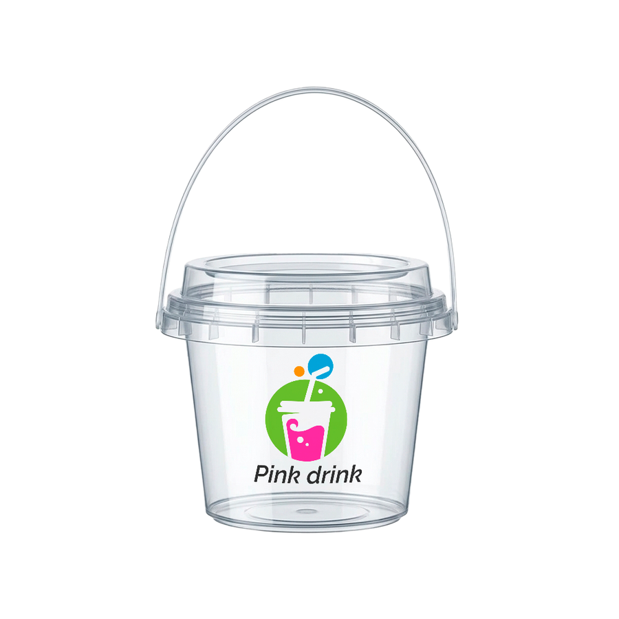 Premium Transparent Drink Buckets - Custom Patch