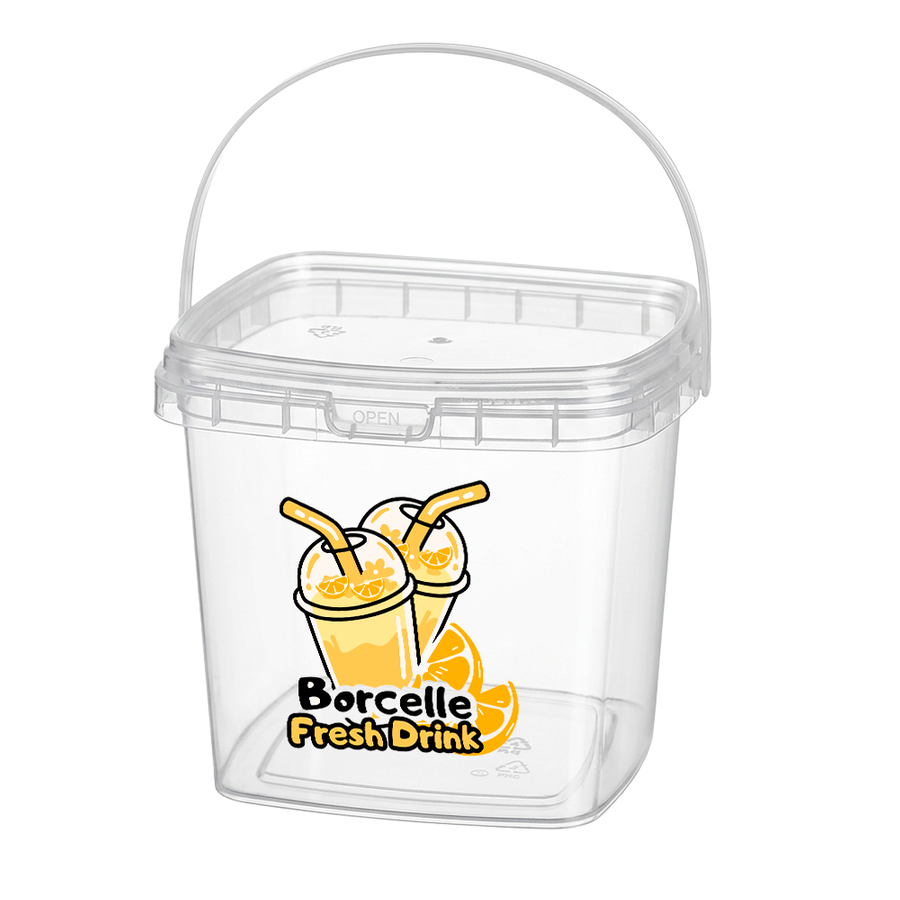Square Transparent Drink Buckets - Custom Patch