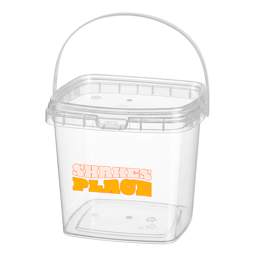 Square Transparent Drink Buckets - Custom Patch