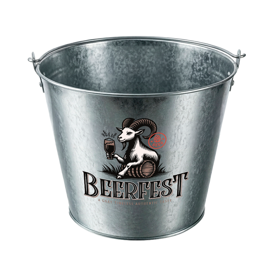 Tinplate Beer Buckets & Opener Combo - Custom Patch