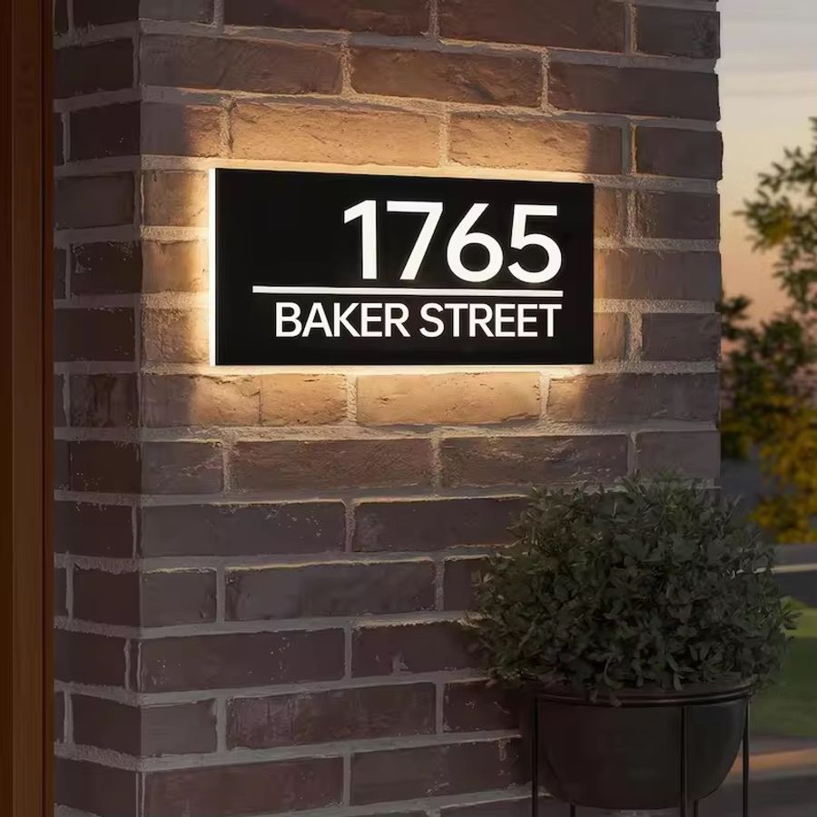 Backlit House Signs - Custom Patch
