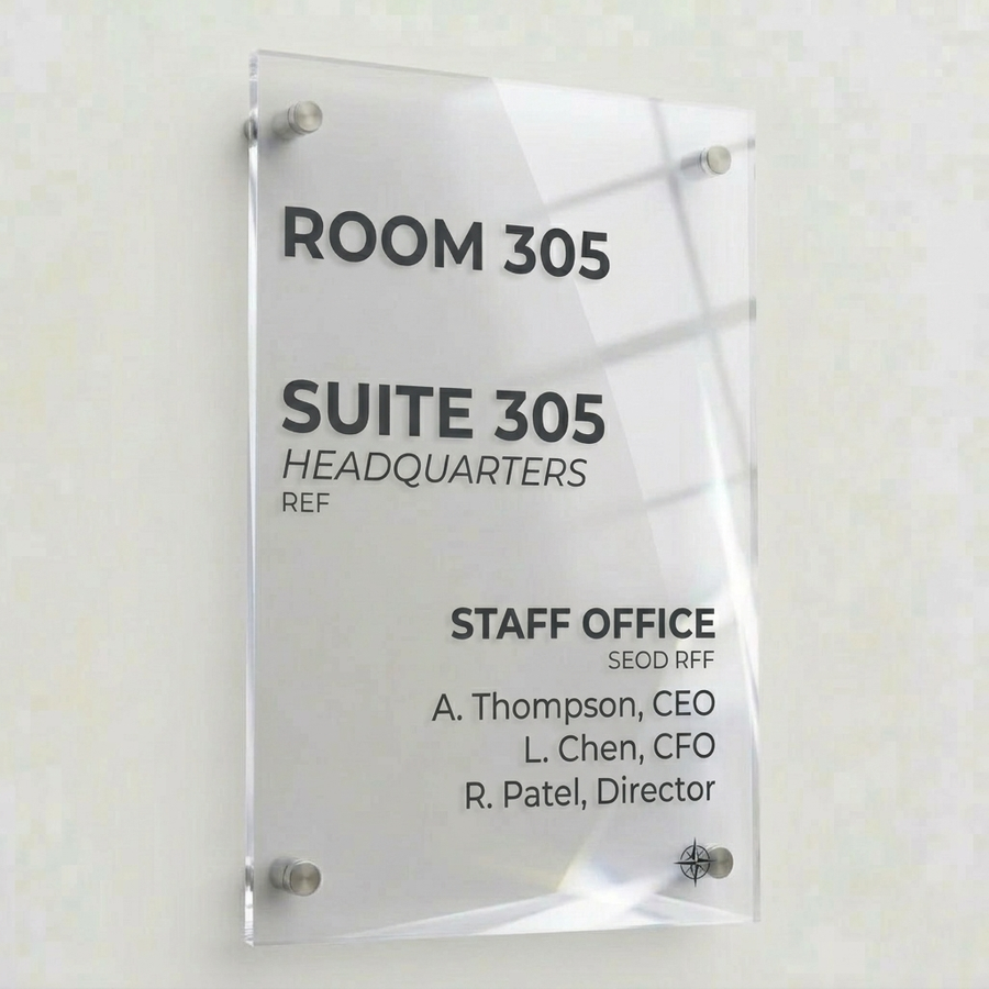 Colorful Acrylic Door Signs - Custom Patch