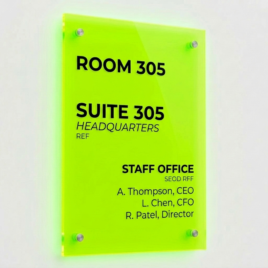 Colorful Acrylic Door Signs - Custom Patch