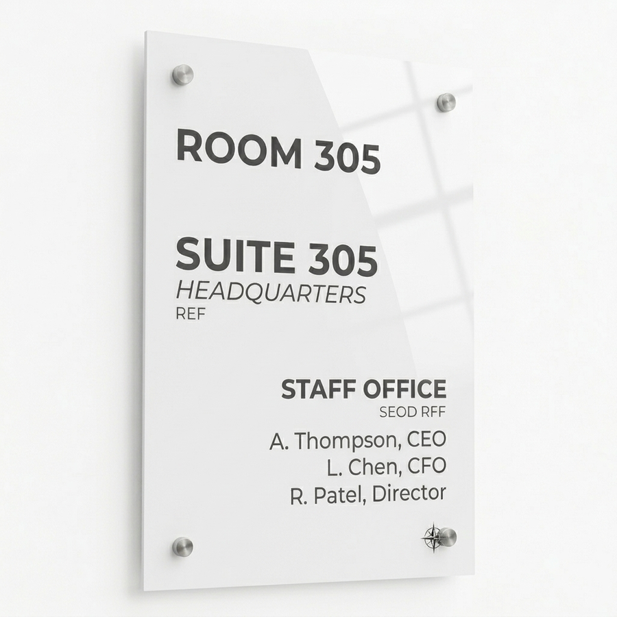 Colorful Acrylic Door Signs - Custom Patch