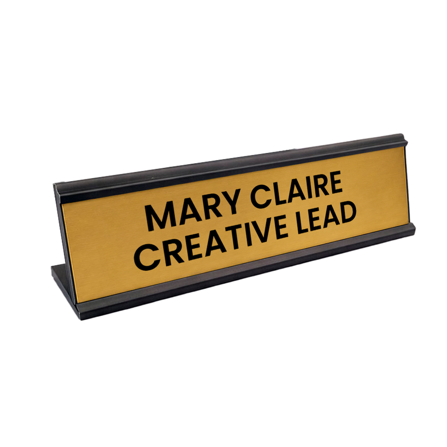 Metal Desktop Name Badges - Custom Patch