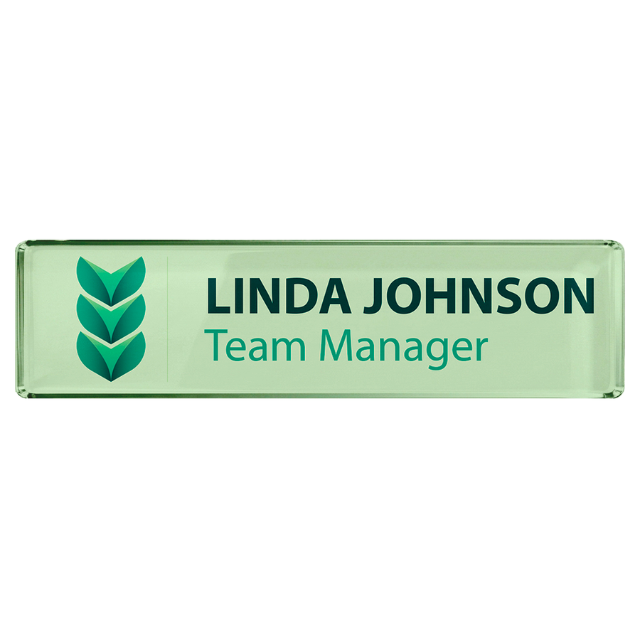 Acrylic Desktop Name Badges - Custom Patch