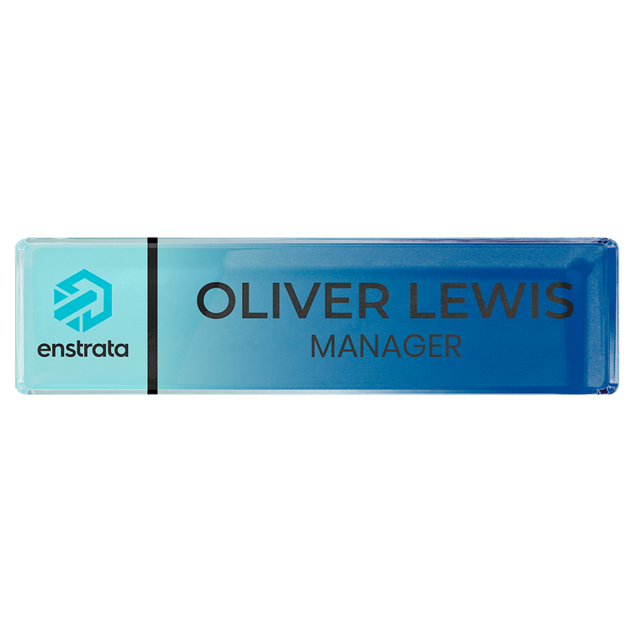 Acrylic Desktop Name Badges - Custom Patch
