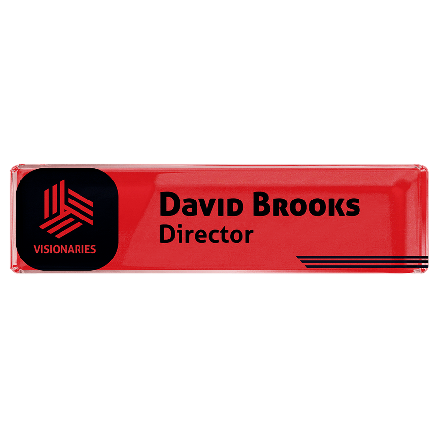 Acrylic Desktop Name Badges - Custom Patch
