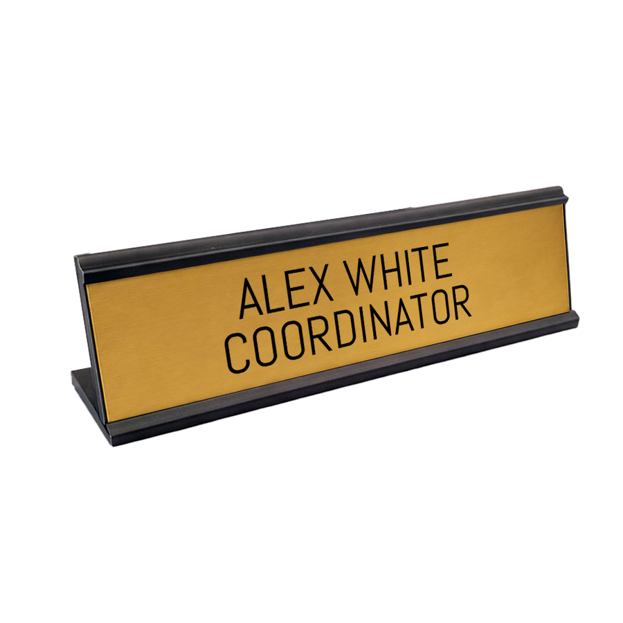 Metal Desktop Name Badges - Custom Patch