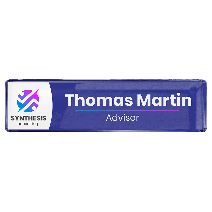 Acrylic Desktop Name Badges - Custom Patch