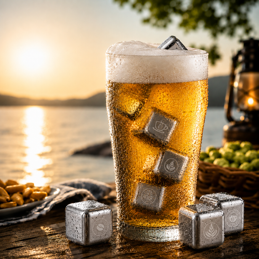 Silver Stainless Steel Ice Cubes - Custom Patch