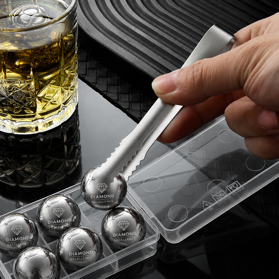 Soccer Ball Stainless Steel Ice Cubes - Custom Patch