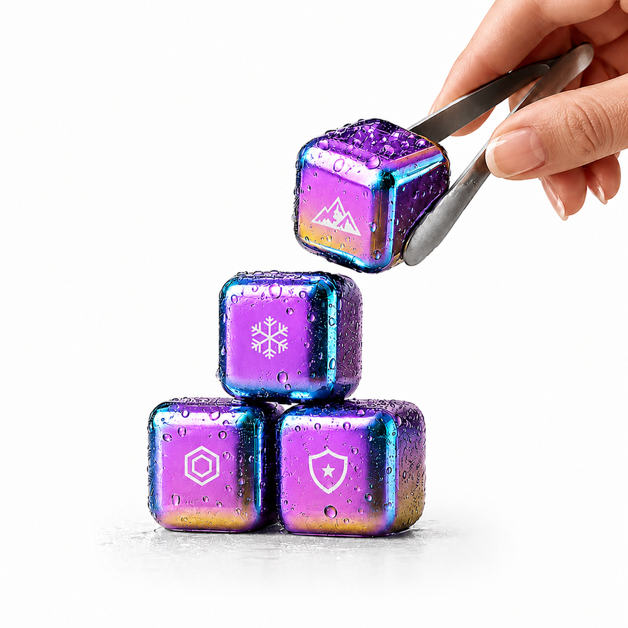 Rainbow Stainless Steel Ice Cubes - Custom Patch