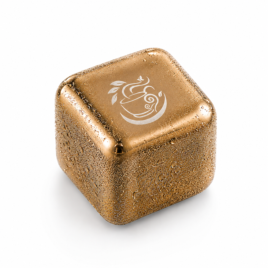 Gold Stainless Steel Ice Cubes - Custom Patch