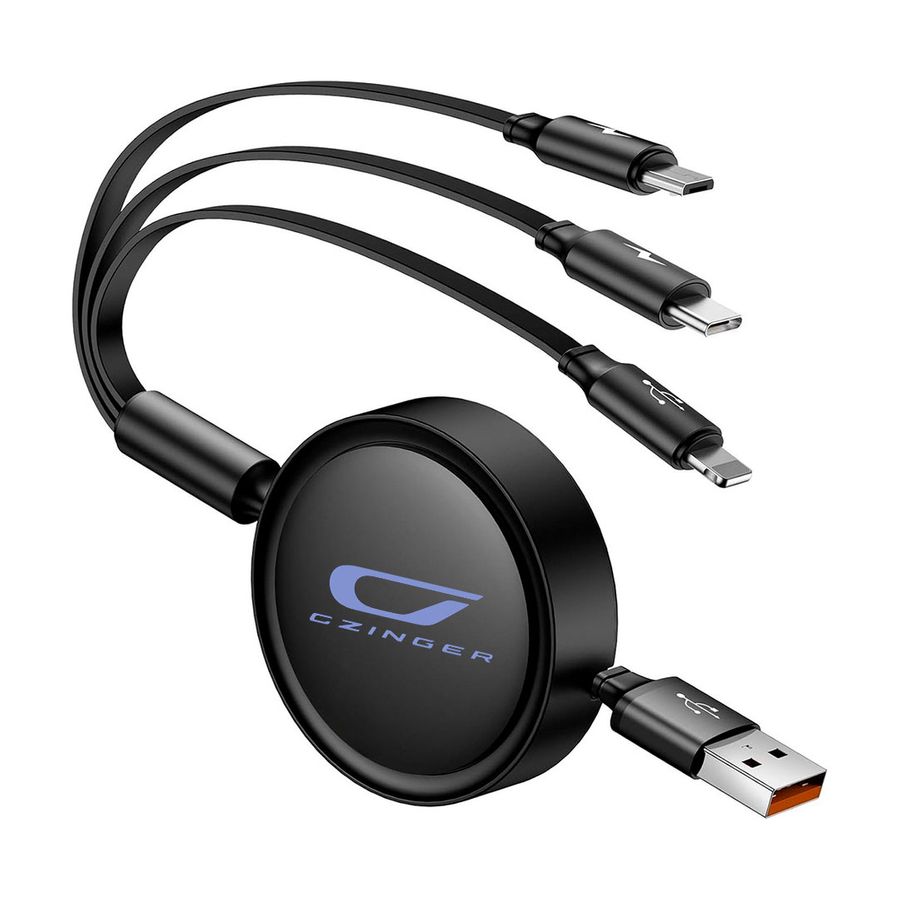 Soft Silicone 3-in-1 Charging Cables - Custom Patch