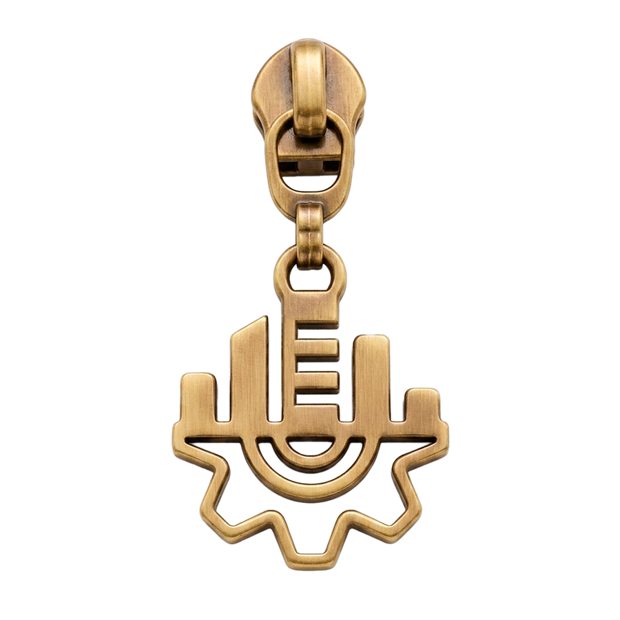 Die Struck Metal Zipper Pullers - Custom Patch