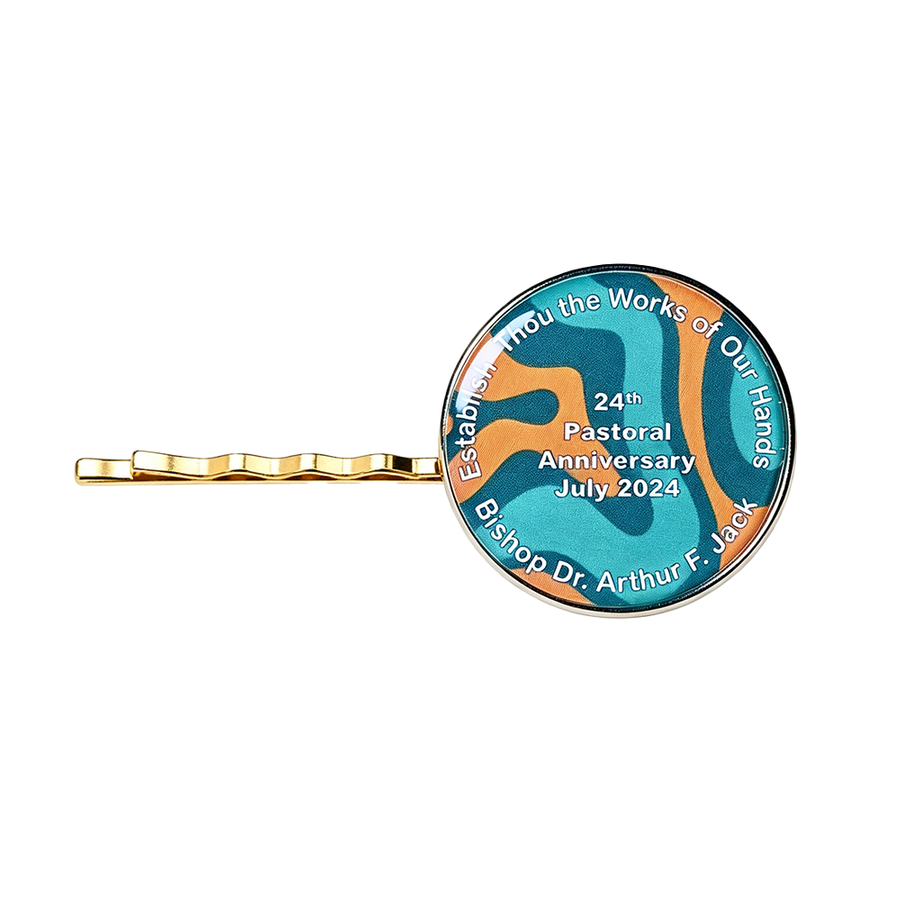 Epoxy Dome Metal Hair Clips - Custom Patch
