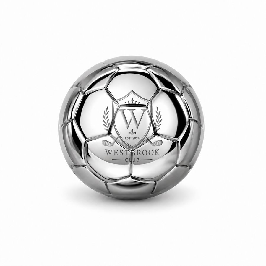 Soccer Ball Stainless Steel Ice Cubes - Custom Patch