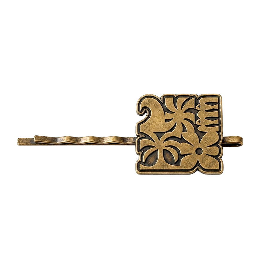 Die Struck Metal Hair Clips - Custom Patch