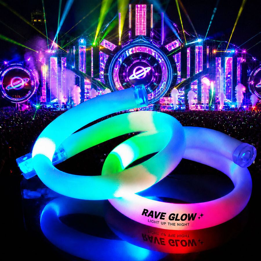 Glow Tube Wristbands - Custom Patch