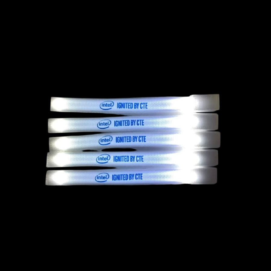 Glow Velcro Wristbands - Custom Patch