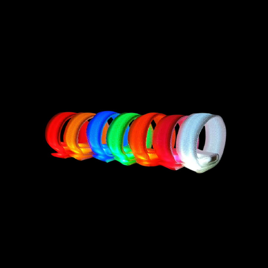 Glow Velcro Wristbands - Custom Patch