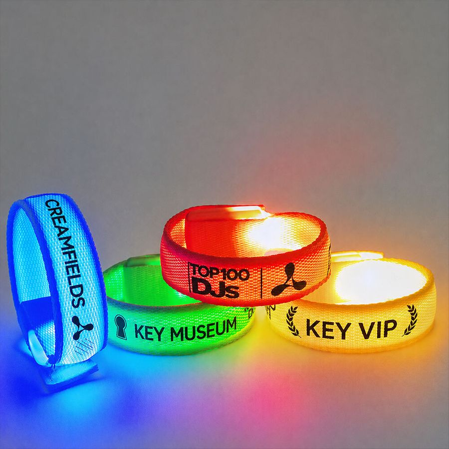 Glow Velcro Wristbands - Custom Patch
