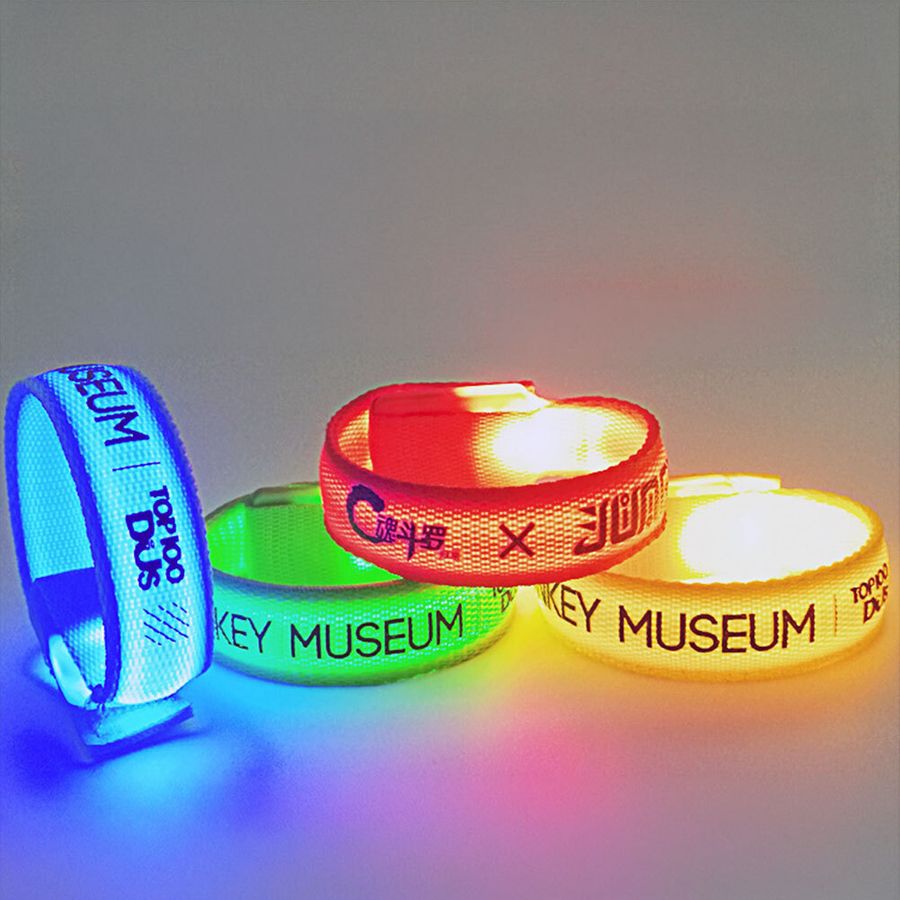 Glow Velcro Wristbands - Custom Patch
