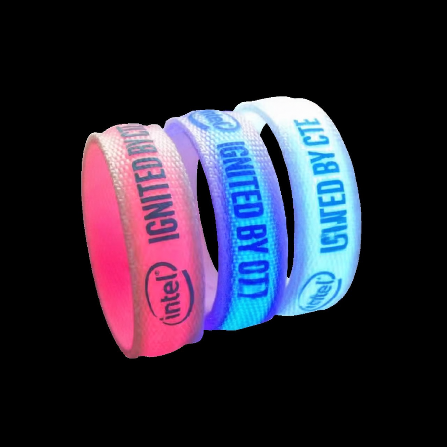 Glow Velcro Wristbands - Custom Patch