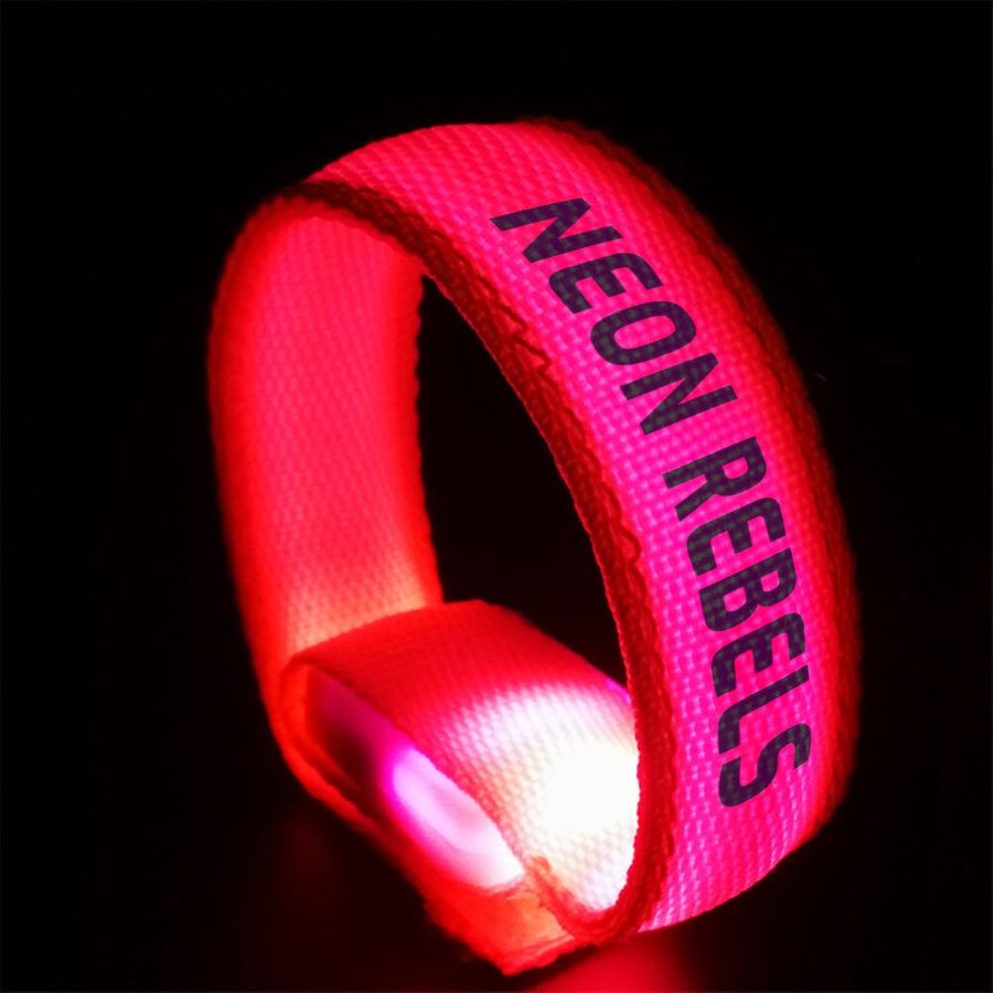 Glow Velcro Wristbands - Custom Patch