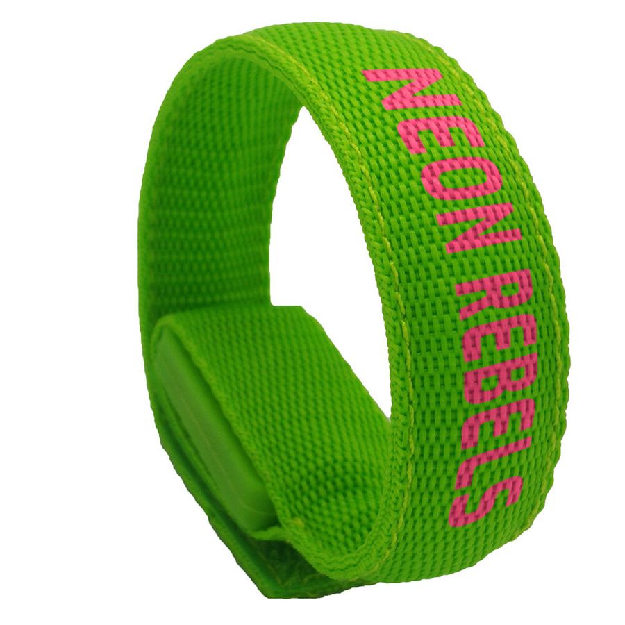 Glow Velcro Wristbands - Custom Patch