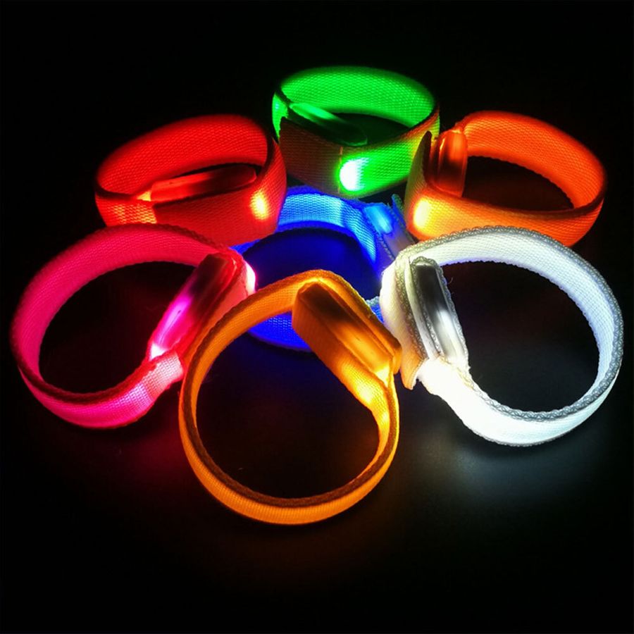 Glow Velcro Wristbands - Custom Patch