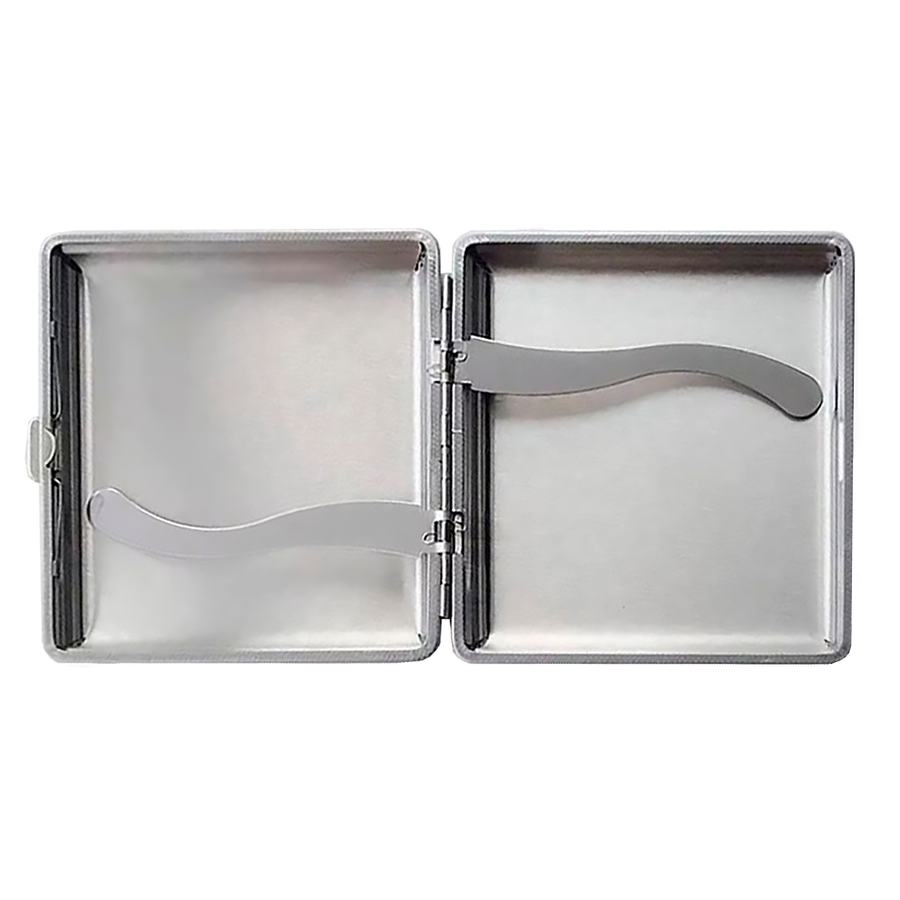 Leather Grain Metal Cigarette Cases - Custom Patch