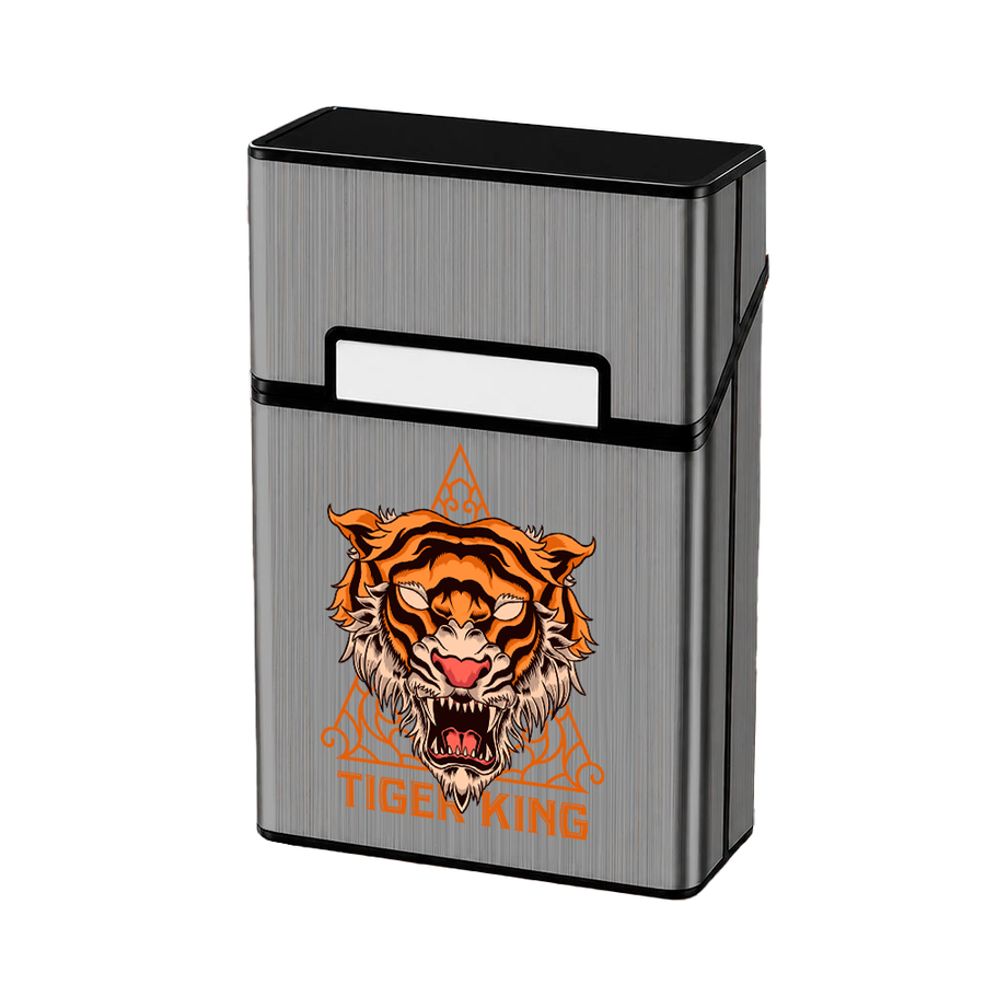 Metal Lid Cigarette Cigarette Cases - Custom Patch