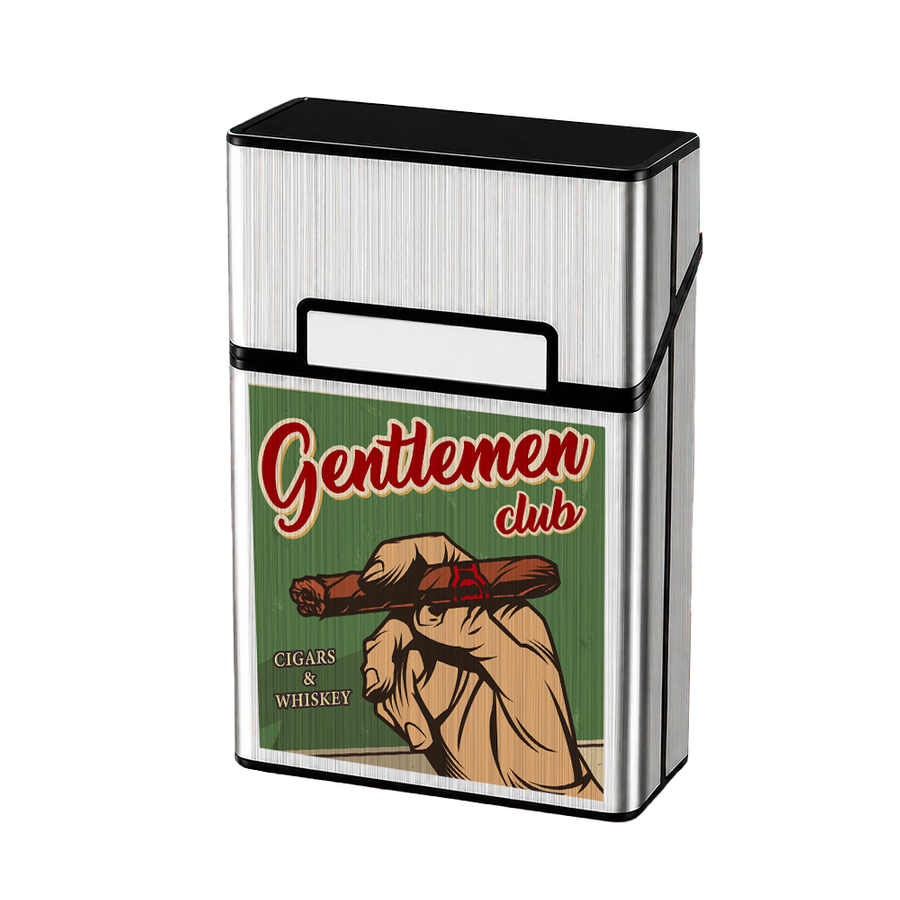 Metal Lid Cigarette Cigarette Cases - Custom Patch