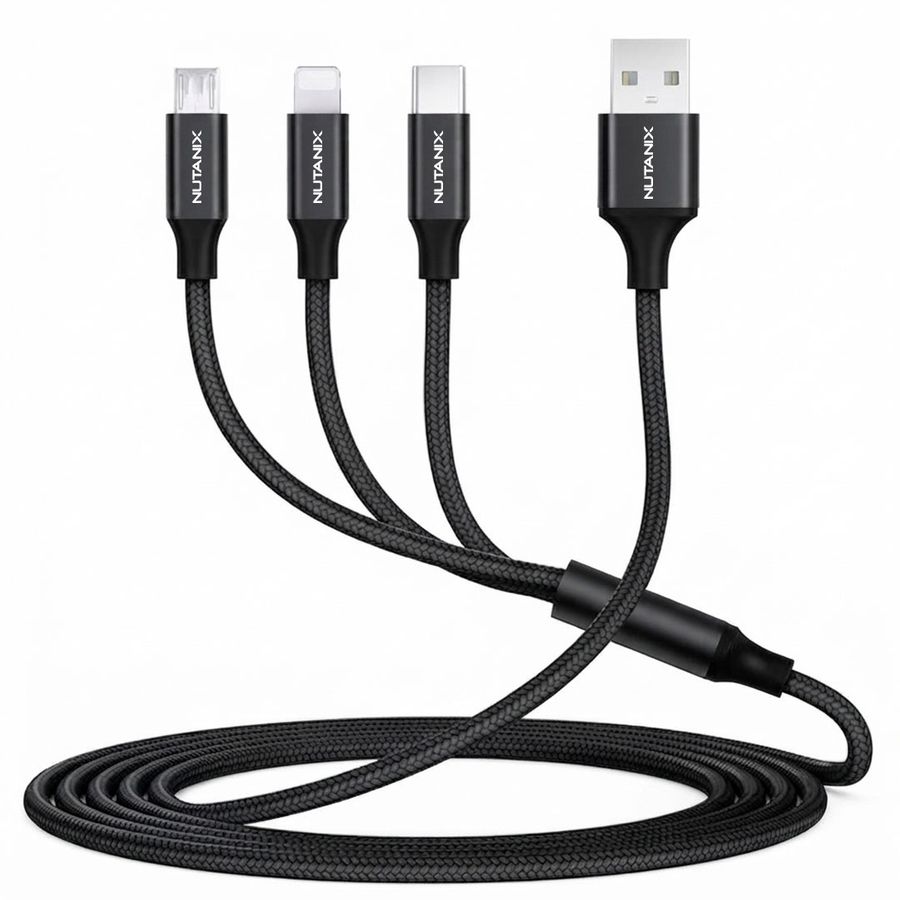 Nylon Braided 3-in-1 Charging Cables - Custom Patch
