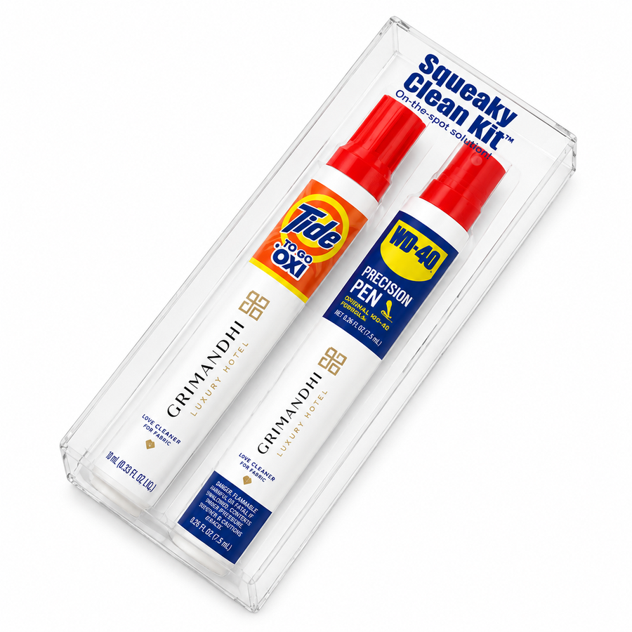 Squeaky Clean Kit - WD-40® Precision Pens and Tide® to Go + Oxi Travel Kits - Custom Patch