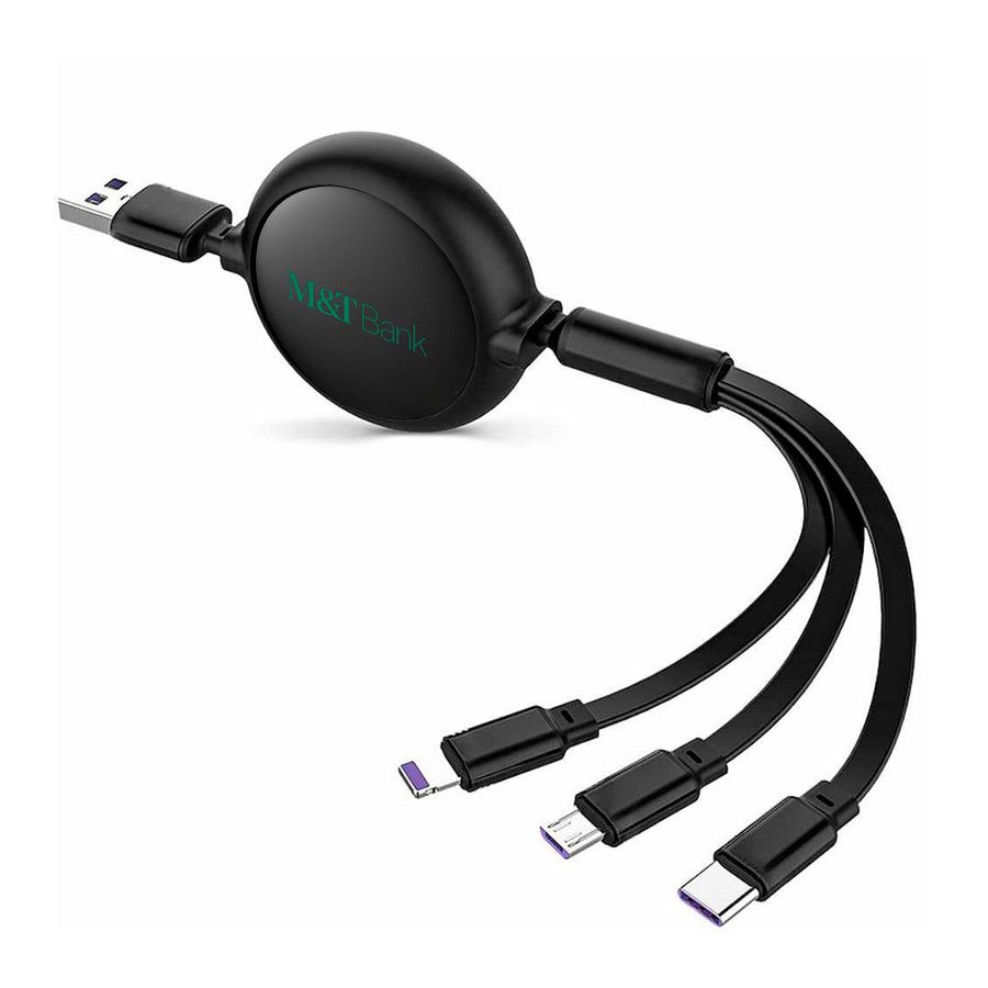Soft Silicone 3-in-1 Charging Cables - Custom Patch