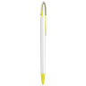 Blue White Retractable Blank Ball Pen Yellow