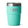 YETI Rambler 8 OZ Stackable Cup w/ MagSlider Lid - Laser Engraved Seafoam