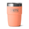 YETI Rambler 8 OZ Stackable Cup w/ MagSlider Lid - Laser Engraved Lowcountry Peach