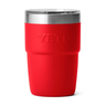 YETI Rambler 8 OZ Stackable Cup w/ MagSlider Lid - Laser Engraved Rescue Red