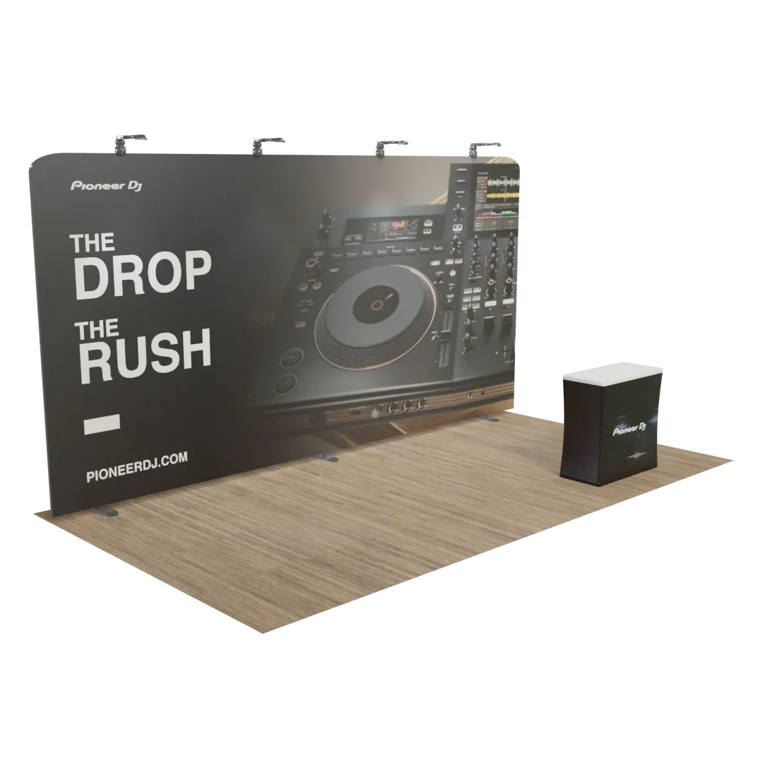 Custom Zip Up Trade Show Display 20' x 10' - Custom Patch