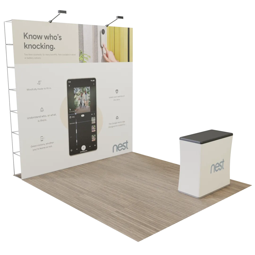 Custom Pop Up Trade Show Display Portable 10' x 10' - Custom Patch