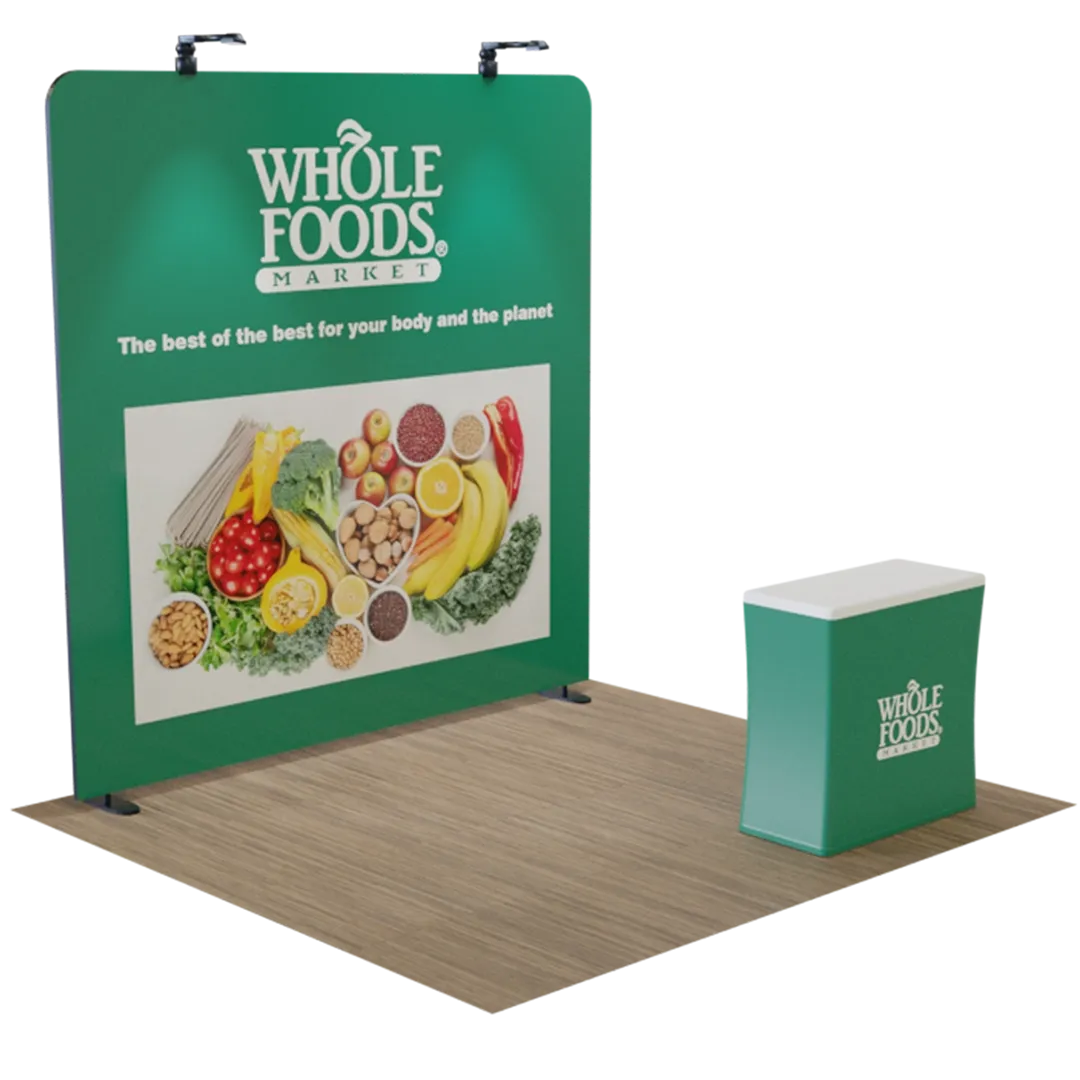 Custom Zip Up Trade Show Display Tension Fabric 10' x 8' - Custom Patch